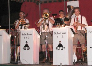 Schulhaus 4 + 3 plays during the Seymour Oktoberfest.